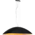 QAZQA Industriell pendellampe sort med gull 115 cm - Magna