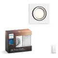 Philips Connected Milliskin - Utspart lampe - LED-lyspære - GU10 - 5.5 W (ekvivalent 25 W) - klasse A - kjølilg hvitt lys - hvit