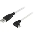 Deltaco USB 2.0 ledning USB - Vinklet MicroUSB