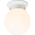 QAZQA Retro taklampe hvit opalglass - Scoop