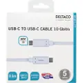 Deltaco USBC-1126M - USB-C cable - 24 pin USB-C to 24 pin USB-C - 50 cm