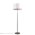 QAZQA Stål gulvlampe med hvit skjerm 45 cm justerbar - Parte