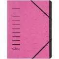 Pagna Office - Klassifikasjonsmappe - 12 rom - 12 deler - for A4 - med fliker - mørk rosa