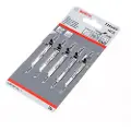 Bosch clean for Wood T 101 AO - Sagblad - for kryssfinér, bløtt tre, laminerte paneler - 5 deler - lengde: 83 mm