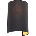 QAZQA Moderne vegglampe sort og gull - Simple Drum