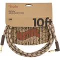 Fender Pure Hemp 10 Fot Lang Vinklet Instrumentkabel Brun