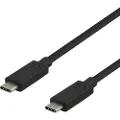 Deltaco - USB-kabel - 24 pin USB-C (hann) til 24 pin USB-C (hann) - USB 3.1 Gen 2 - 1 m - svart