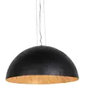 QAZQA Industriell pendellampe svart med gull 70 cm - Magna