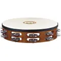 Meinl Percussion 2 Row Headed Wood Tambourine Steel Jingles