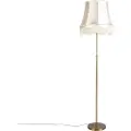 QAZQA Gulvlampe i bronse med taupe-farget linjskjerm 45 cm justerbar - Parte