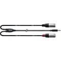 Cordial CFY WMM, 3.5mm, Hankjønn, 2 x XLR, Hunkjønn, 3 m, Sort