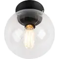 QAZQA Art Deco taklampe sort - Pallon