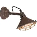 QAZQA Vintage vegg- og taklampe brun tiltbar - Barrack