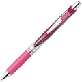 Pentel EnerGel Xm, Uttrekkbar gelépenn, Rosa, Rosa, Sølv, Plast, Gummi, Rund, 0,35 mm