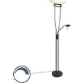 QAZQA Moderne gulvlampe sort inkl. LED - Lexus