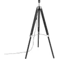 QAZQA Gulvlampe sort uten skjerm - Tripod