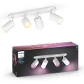 Philips Hue Fugato Plate/Spiral 4x5.7W Spots - Hvit