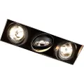QAZQA Innfelt spotlight sort GU10 AR70 uten ramme 3-lys - Oneon