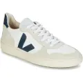 Veja for woman. VX0101380 Leather shoes V-10 white (37), Flat, Laces, Casual