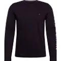 Tommy Hilfiger for man. MW0MW09096 T-shirt Slim fit logo black (L), Casual, Cotton, Long sleeve, Sustainable