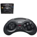 Retro-Bit Sega Mega Drive Wireless Controller - Black - Wireless Controller - MAC