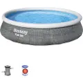 Bestway Fast Set Rattan 396x84 Cm Rund Oppblåsbar Basseng