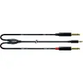 Cordial CFY 1.5 WPP, 2 x 6.35mm, Hankjønn, 3.5mm, Hankjønn, 1,5 m, Sort