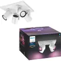 Philips Hue White and Color Ambiance Argenta - Lyskaster - LED-pære for søkelys x 4 - GU10 - total: 22.8 W - klasse A+ - 16 millioner farger - hvit