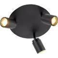 QAZQA Moderne baderomsspotlight sort 3-lys IP44 - Ducha