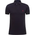 Ralph Lauren for man. 710795080006 Slim fit pique polo shirt black (XXL), Casual, Cotton, Short sleeve