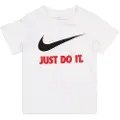 Nike unisex for kids. 8U9461 Swoosh JDI T-shirt white (3años= 92/98 cm), Casual, Cotton, Short sleeve, children's fashion