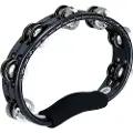 Meinl Percussion Hand Tambourine Steel Jingles Black TMT1BK