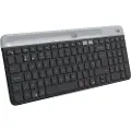Logitech Slim Multi-Device K580 - Tastatur - trådløs - Bluetooth, 2.4 GHz - Pan Nordic - grafitt
