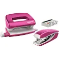 Leitz WOW NeXXt - Skrivebordstilbehørsett - 10 ark / 1 mm - No.10 - metall - metallisk rosa