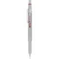 Rotring 600 Mechanical Pencil | 0.5 mm | Silver All-Metal Body Propelling Pencil | Non-Slip Knurled Grip & Hexagonal Barrel
