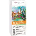Tombow ABT-18P-5, Fint, 18 farger, Kulespiss og penselpenn, Flerfarget, Rund, Vann-basert blekk