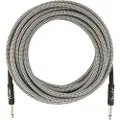Fender Profesjonell 25 Fot Lang Rett Instrumentkabel Hvit Tweed