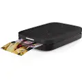 HP Sprocket 200 - Skirver - farge - sink - 50 x 76 mm inntil 0.67 min/side (farge) - kapasitet: 10 ark - Bluetooth 5.0 - noir - med HP ZINK Sticky-Backed Photo Paper (10 ark)