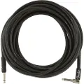 Fender Profesjonell 25 Fot Lang Rett/Vinklet Instrumentkabel Svart
