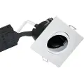 Nordtronic Uni Install downlight, uden lyskilde, hvid, firkantet