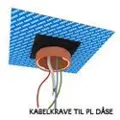 DAFA AirStop kabelkrave 195, 195x195 mm for tætning af PE-folie dampspærre med forstanset markering for Ø80 mm dåse og ø7-22mm kabel.