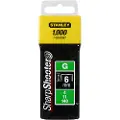 Stanley PUNTI TIPO - Stifter - 6 mm - galvanisert stål - forsinket - pakke av 1000 - for P/N: 6-TR110, 6-TR250