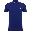 Ralph Lauren for man. 710795080013 Slim fit pique polo shirt blue (M), Casual, Cotton, Short sleeve