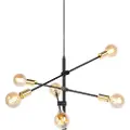 QAZQA Industriell pendellampe sort og gull 78 cm 6-lys - Sydney
