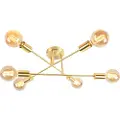 QAZQA Industriell taklampe messing 6 lys - Sydney