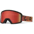 Giro BLOK MTB Goggles svart rød hypnotisk (AMBER SCARLET Red Mirror Lens + Transparent Lens 99% S0)