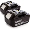 Makita 18v Battery bl1850 5.0ah li-ion 2 stk.