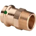 Viega Sanpress overgang 1x28mm af rødgods muffe/nippel, SC-contur