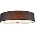 QAZQA Rustikk taklampe sort 50 cm - Drum