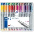 Staedtler Etui Med 40 Triplus Fineliner Markører
